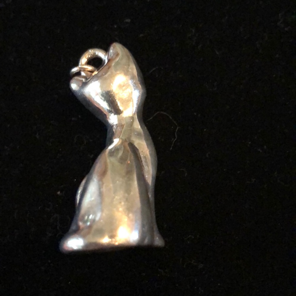 Solid Vintage Sterling Silver Pendent - image 2